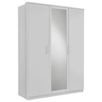 Šatní skříň OSAKA šířka 135cm - bílá/barvy hliníku, Konvenční, kompozitní dřevo/plast (135/199/58cm) - MID.YOU