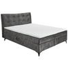 Boxbett mit Topper+bettkasten 180x200 cm Melrose - Anthrazit/Schwarz, MODERN, Holzwerkstoff/Textil (180/200cm) - MID.YOU