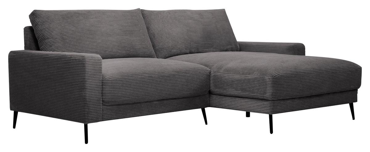 Univerzálna sedačka CORA, tmavosivý menčester - čierna/sivá, Modern, kov/drevo (223/86/161cm) - Mömax