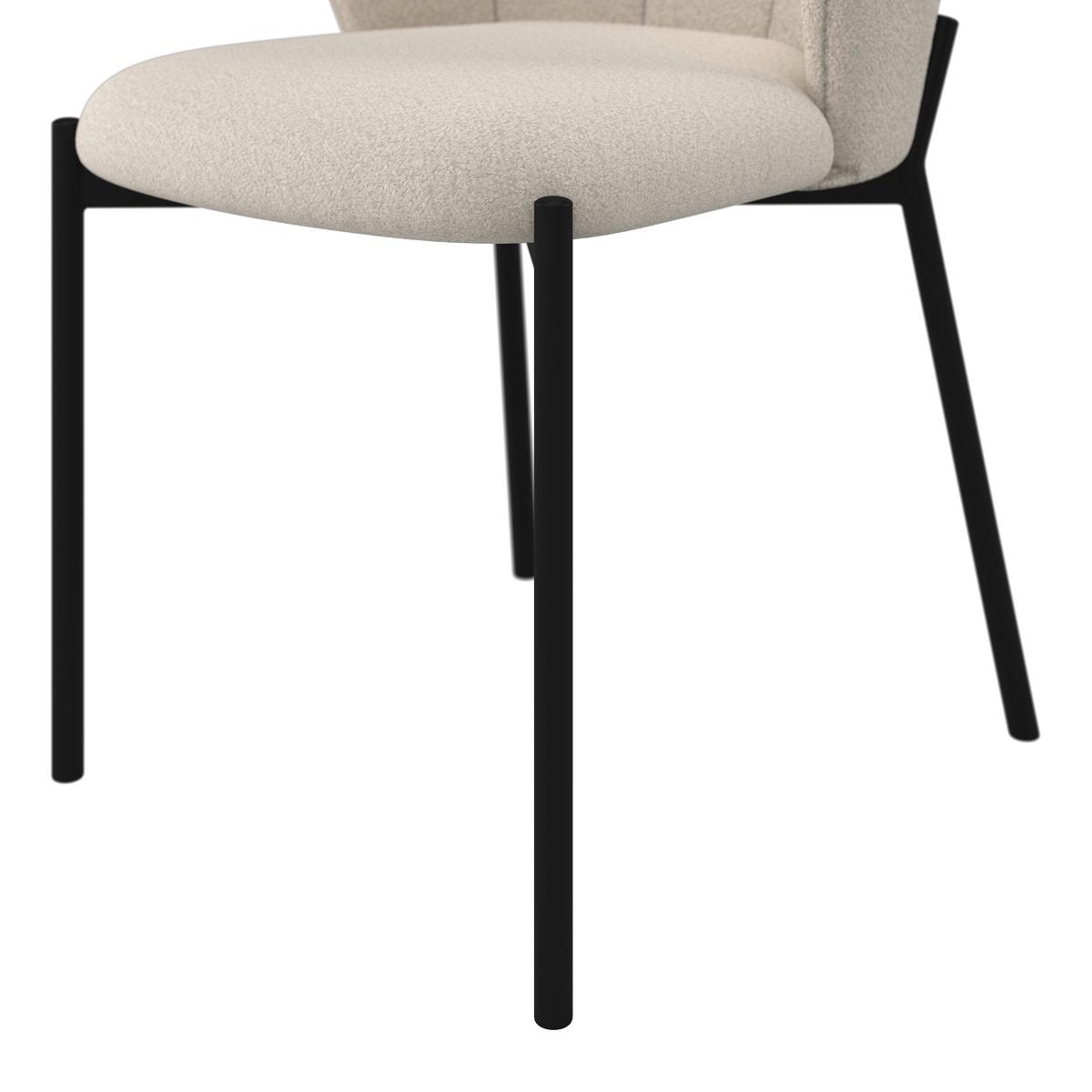 STOLIČKA ZOEY - čierna/béžová, Modern, kov/drevo (48/79/61cm) - Bessagi Home