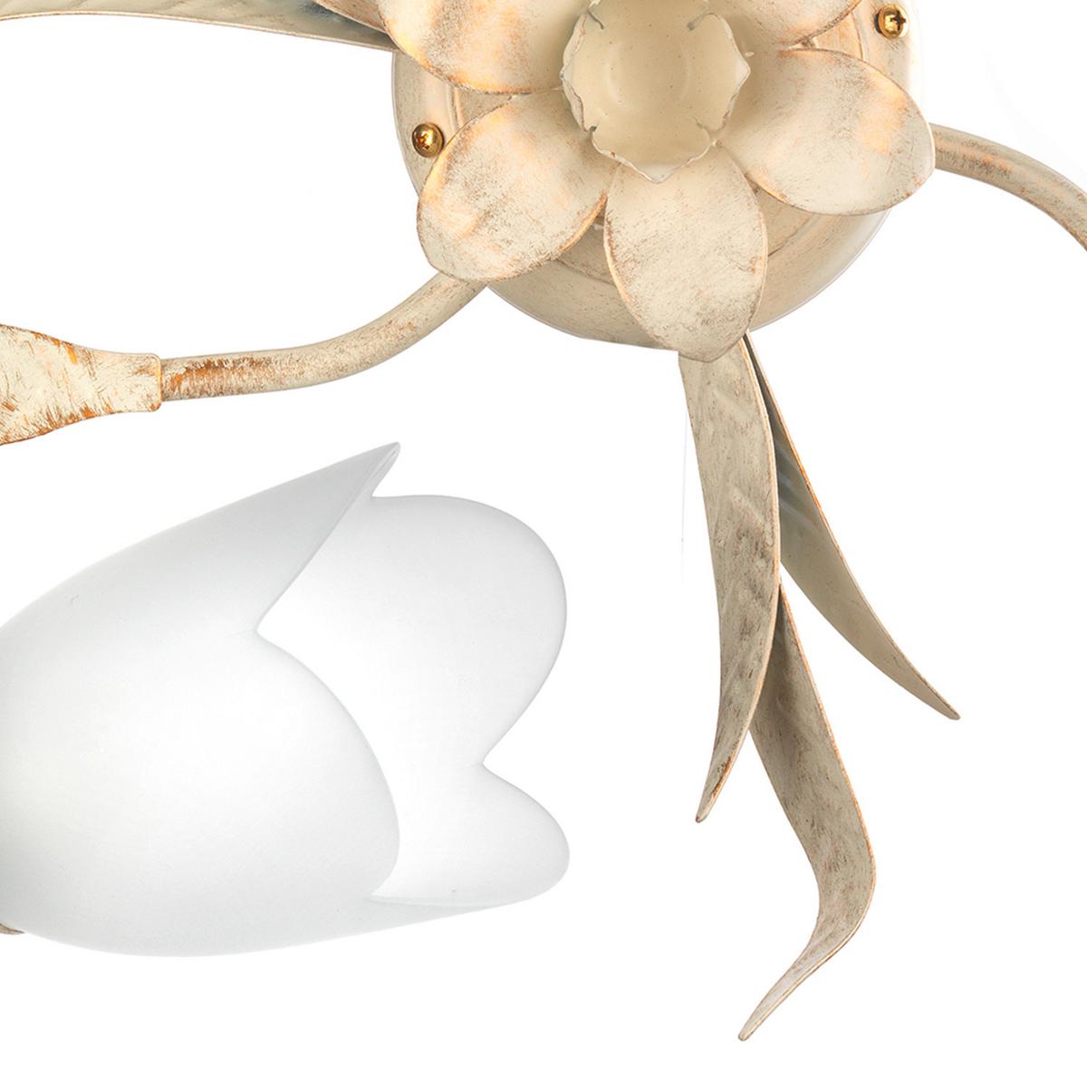 Deckenleuchte 4250/Pl3a - Weiß, KONVENTIONELL, Glas/Metall (50/18cm)