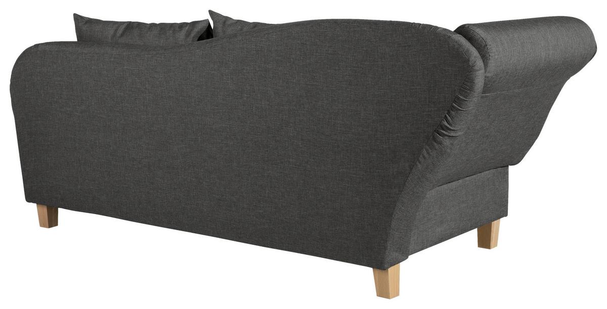 Récamiere Selma In Anthrazit B: 190 cm - Anthrazit/Buchefarben, Design, Textil (190/82/88cm) - Max Winzer