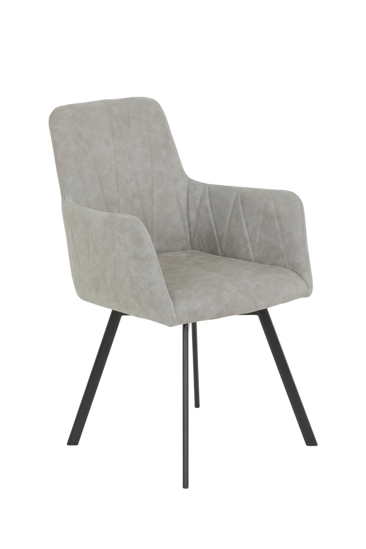 Tischgruppe Gesa Ii G - Eiche Artisan/Grau, MODERN, Holzwerkstoff/Textil (140 - 180/76/90cm) - MID.YOU