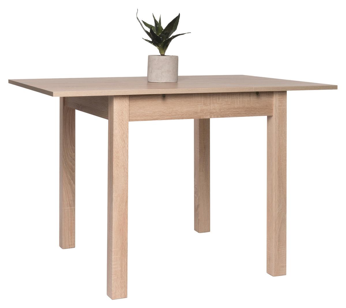 Esstisch Ausziehbar Coburg 80-120x80 Cm Eiche Dekor - Sonoma Eiche, Design, Holzwerkstoff (80/80/76,5cm) - MID.YOU