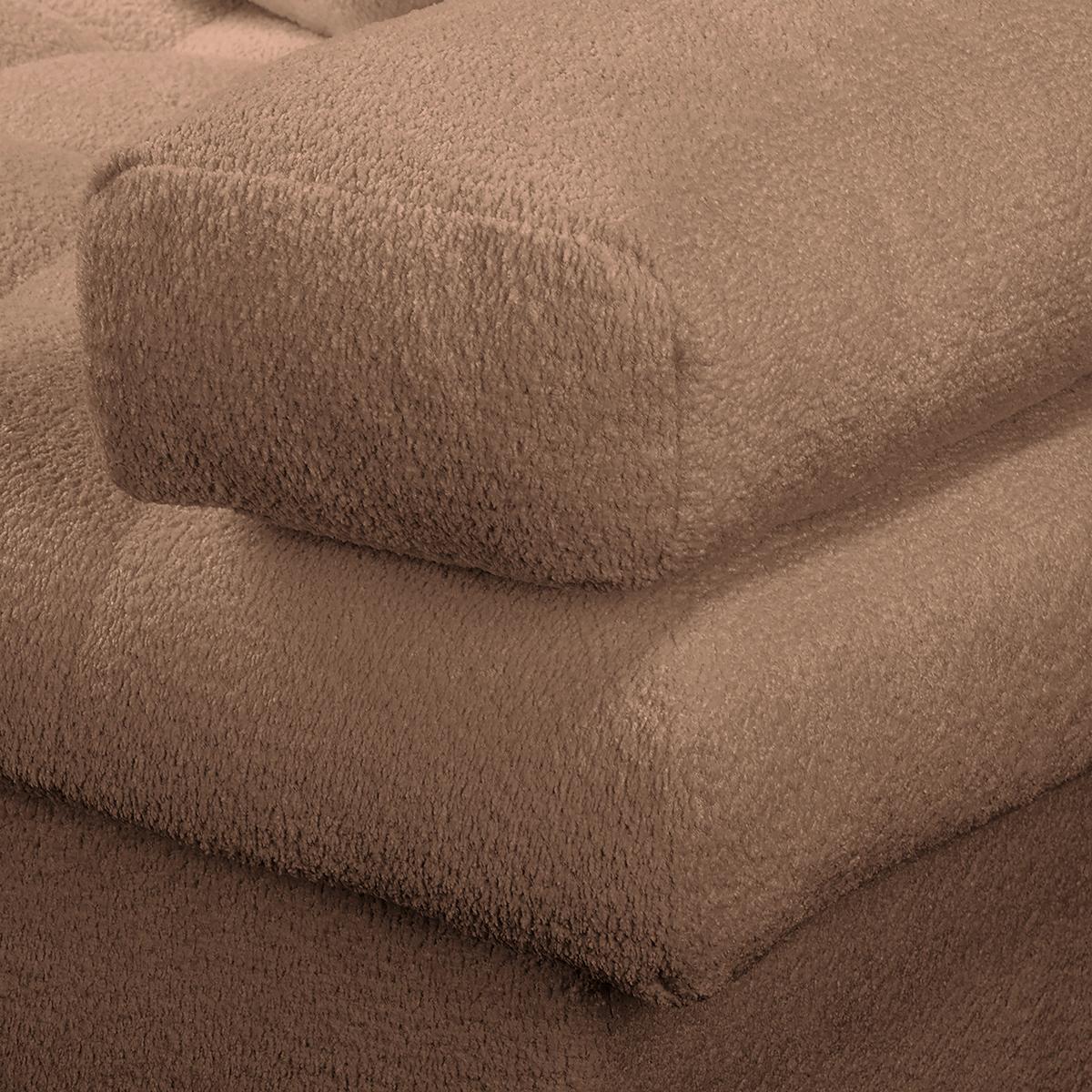 Bigsofa Naomi Hellbraun B: 284 Cm - Hellbraun/Schwarz, Design, Textil (284/94/148cm) - Livetastic