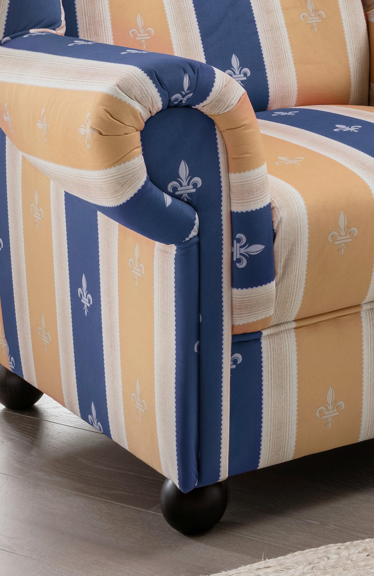 Sesselset Torello 2-Teilig Blau B: 92 cm - Blau, KONVENTIONELL, Textil (92/102/145cm) - Livetastic
