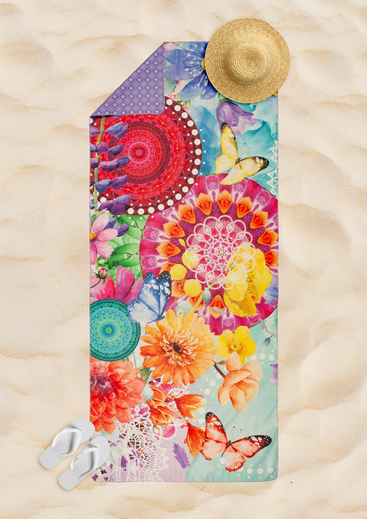 Sporthandtuch Vitori Multicolor 75x180 cm - Multicolor, Trend, Textil (75/180cm)