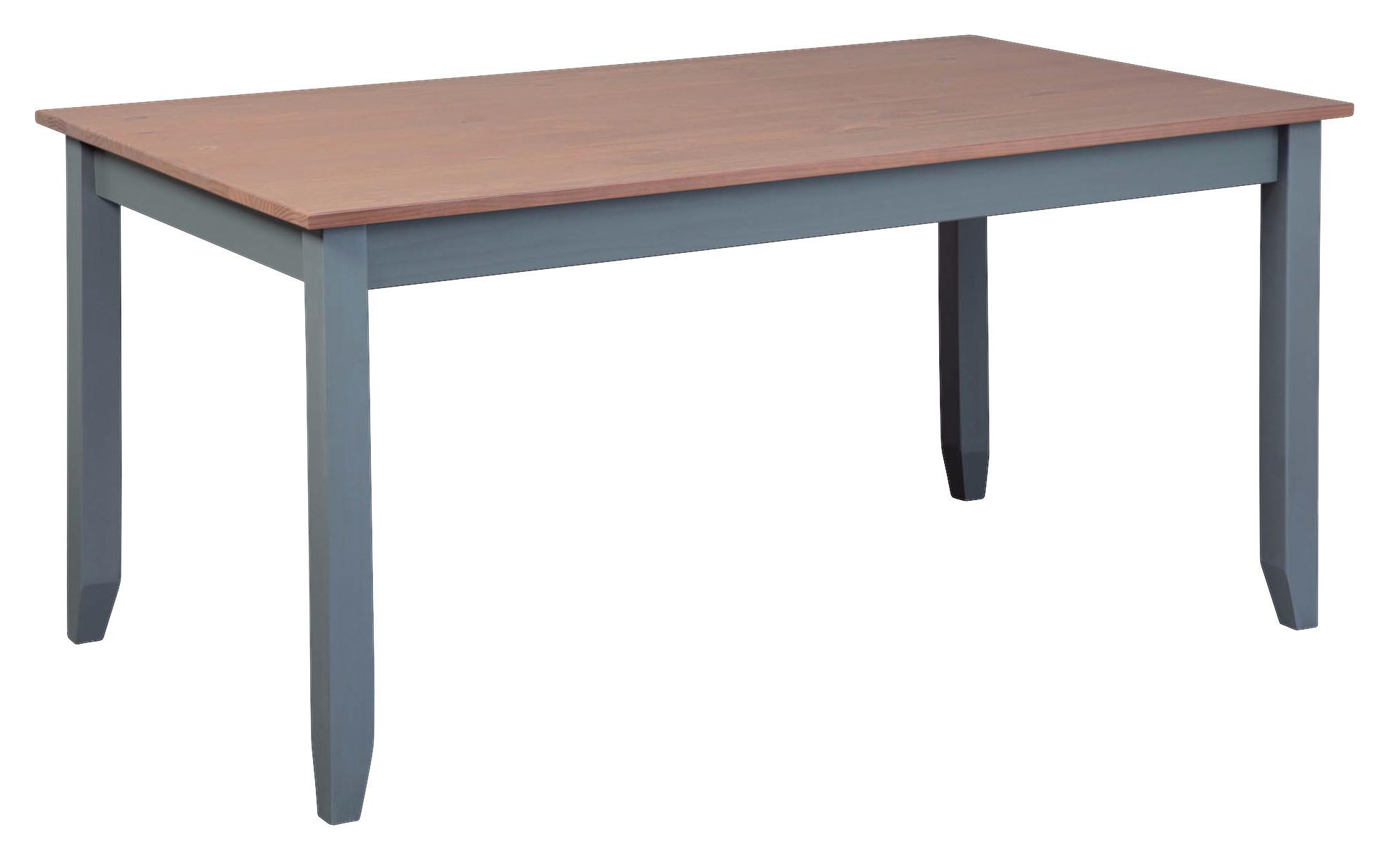 Esstisch Kiefer Massiv Luzerna 1.1 90x160 Cm Braun/grau - Braun/Grau, KONVENTIONELL, Holz (160/90/75cm) - MID.YOU