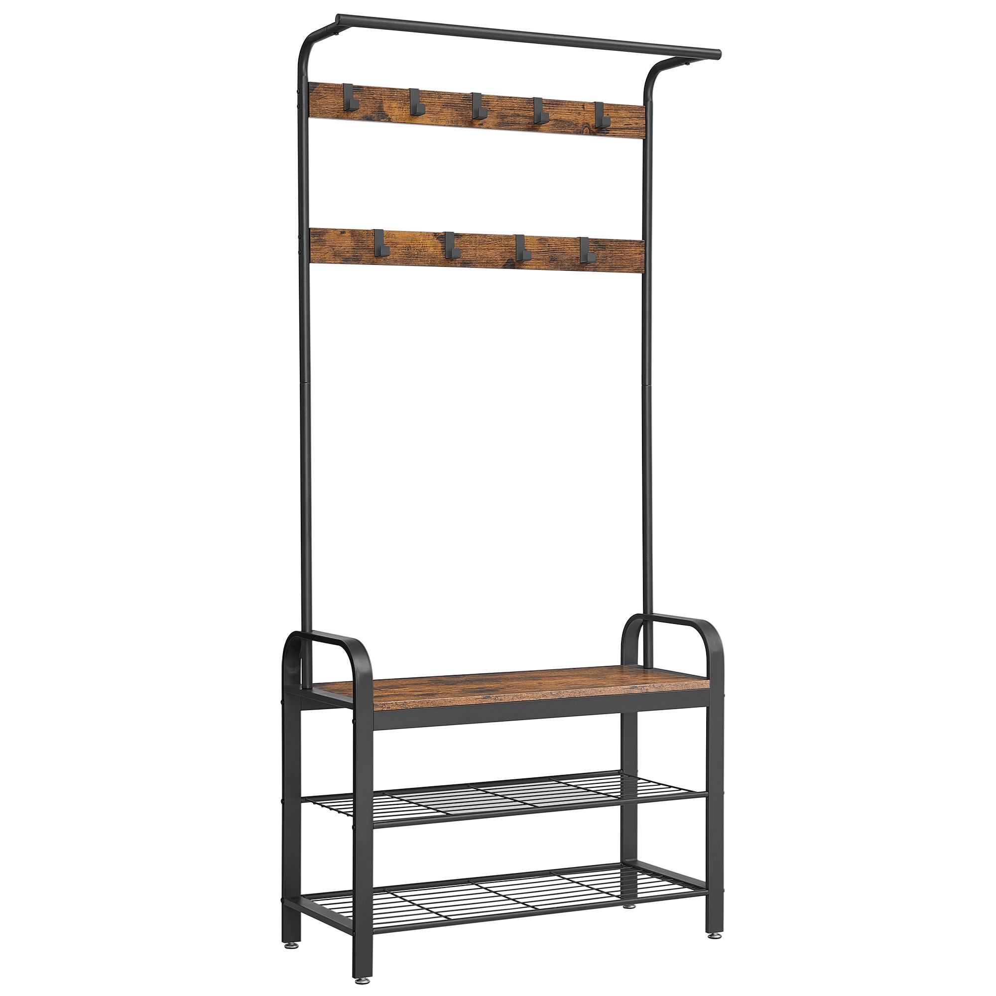 ŠATNA VINTAGE - černá/hnědá, Trend, kov/kompozitní dřevo (84/183/33,7cm) - Boxxx