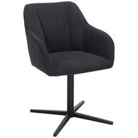 Négylábú Szék Rosina - fekete, Modern, textil/fa (56/84/60cm)
