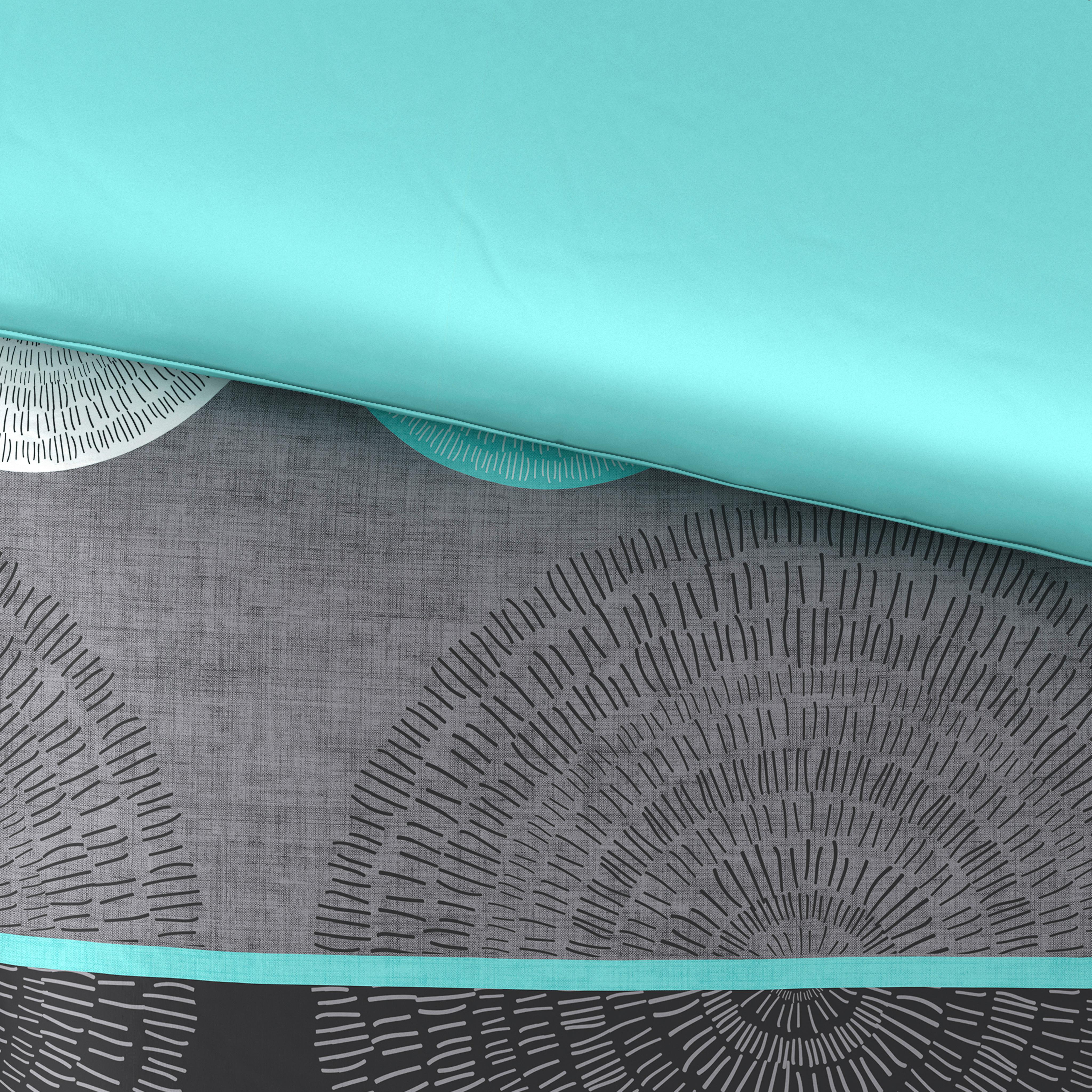 Satin Bettwäsche 140x200 cm Denise Baumwolle Türkis - Türkis, MODERN, Textil (140/200cm) - Luca Bessoni