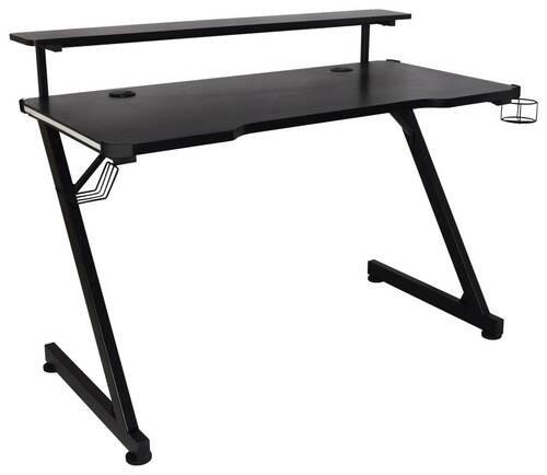 Písací stôl BLACK - čierna, Modern, kov/kompozitné drevo (120/75/64cm) - Based