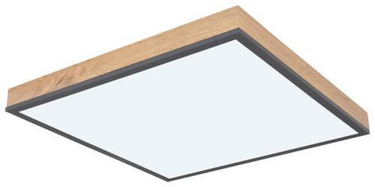 LED-Deckenleuchte Doro L: 45 cm mit Fernbedienung - Opal/Graphitfarben, Basics, Kunststoff/Metall (45/45/7,6cm) - Globo