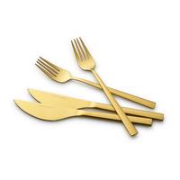 Pizzabesteck 4-teilig Edelstahl Für 2 Personen - Goldfarben, Basics, Metall (23cm) - Echtwerk