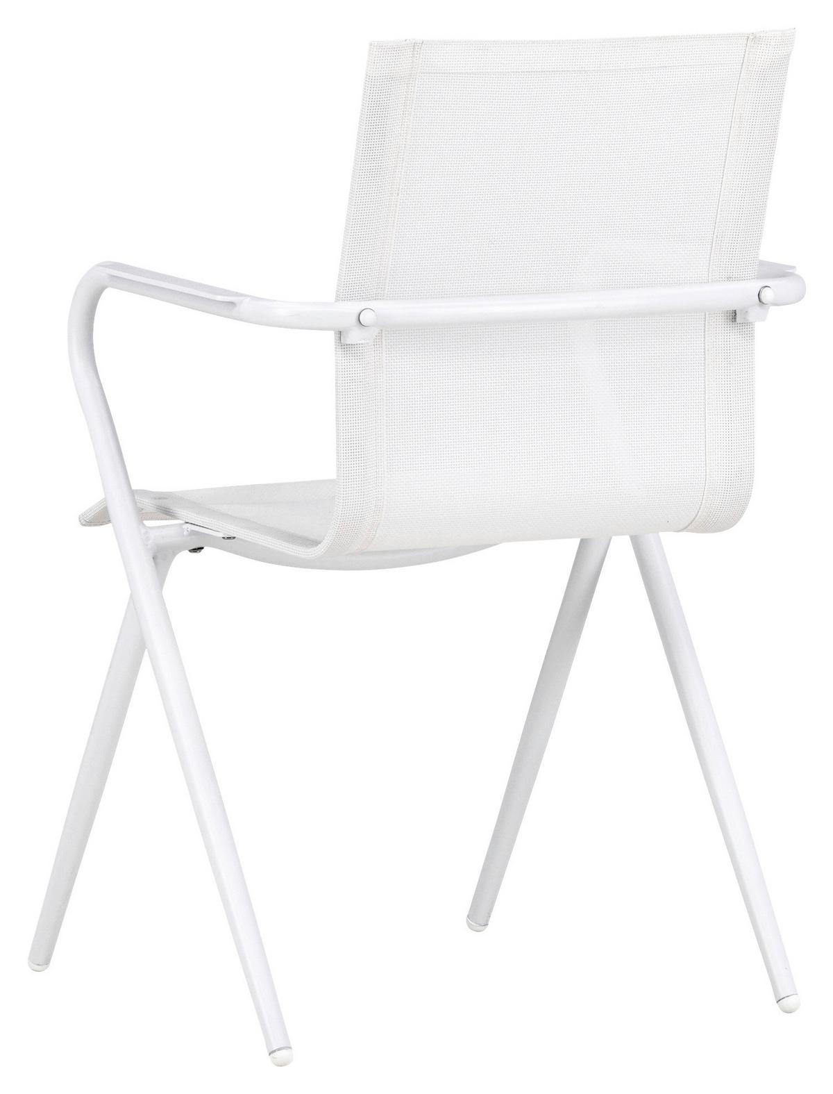 Stapelsessel Aluminium - Weiß, KONVENTIONELL, Metall (58/86/63cm) - Gardenson