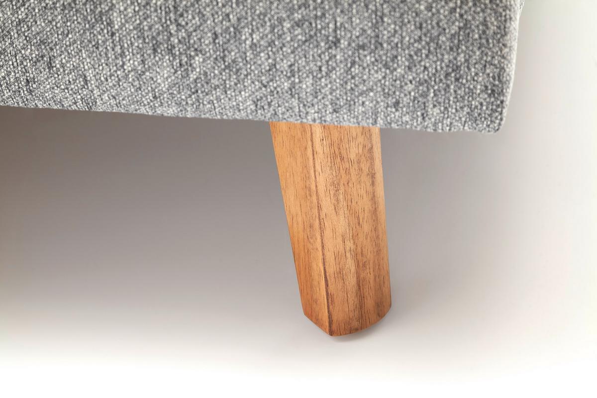 Polsterbett mit Bettkasten 140x200 cm Frieda Grau - Eichefarben/Grau, MODERN, Holz/Textil (140/200cm) - Livetastic