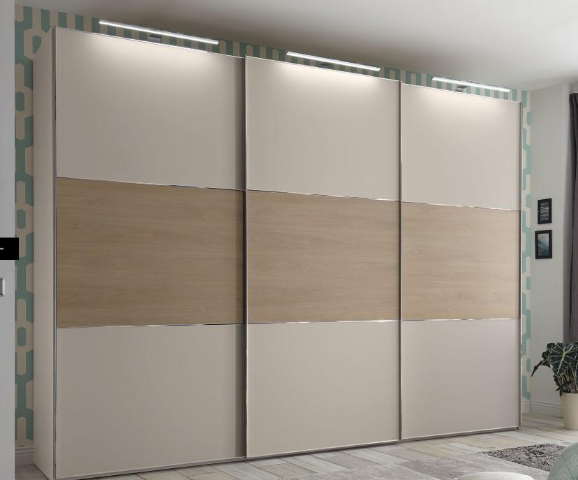 Tolóajtós Szekrény Includo 249/222 Cm - homokszínű, Modern, faalapú anyag (249/222/68cm) - MID.YOU