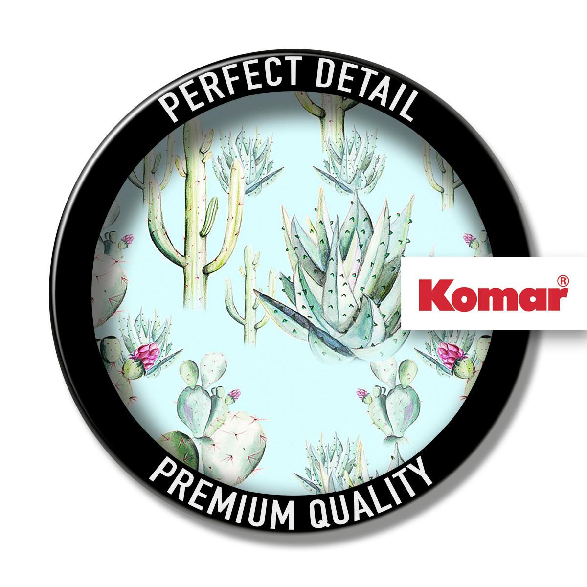 Vliestapete Cactus Grey - Blau/Grün, Basics (400/250cm) - Komar
