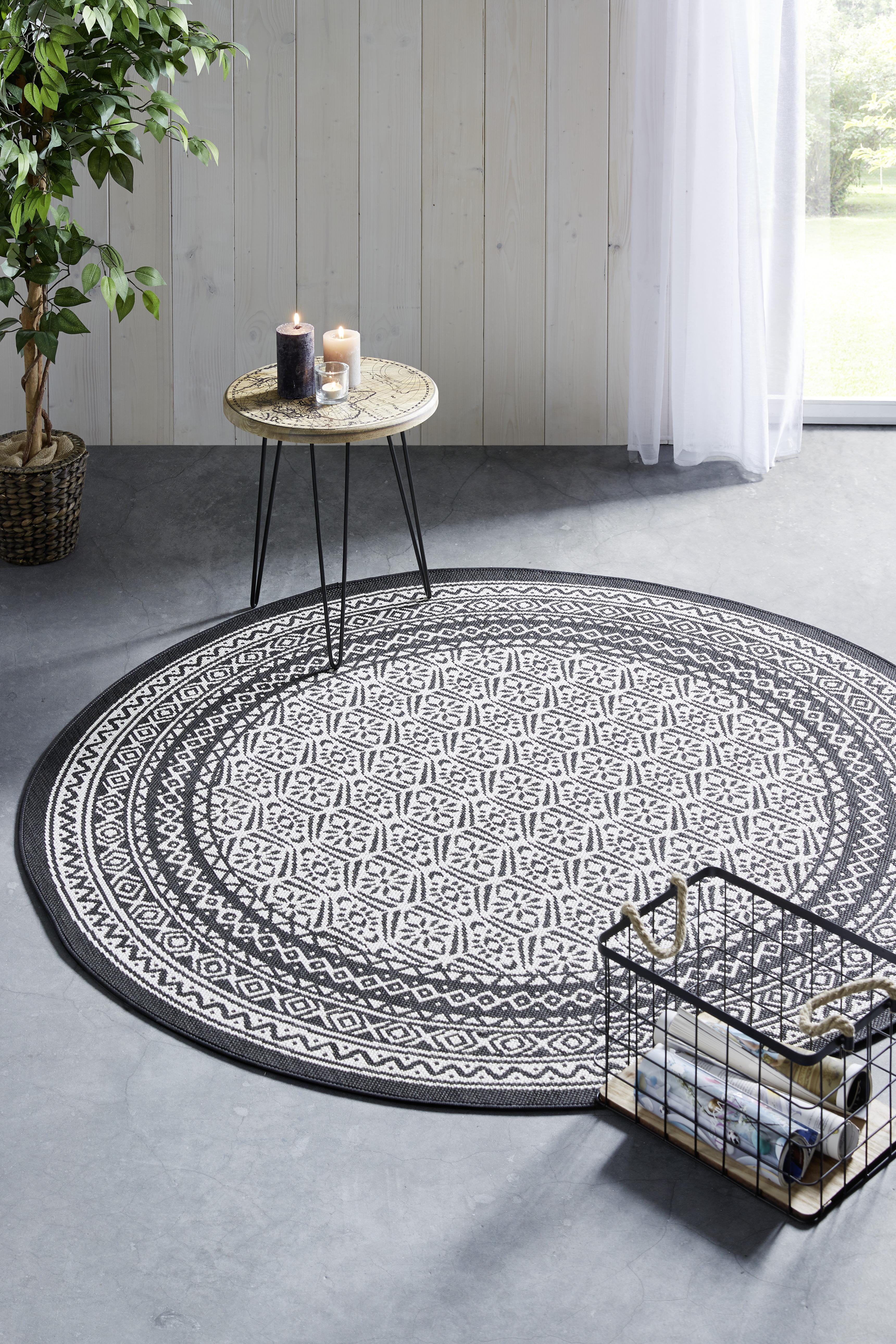 Hladko Tkaný Koberec Arizona, 160cm, Čierna - čierna, Moderný, textil (160cm) - Modern Living