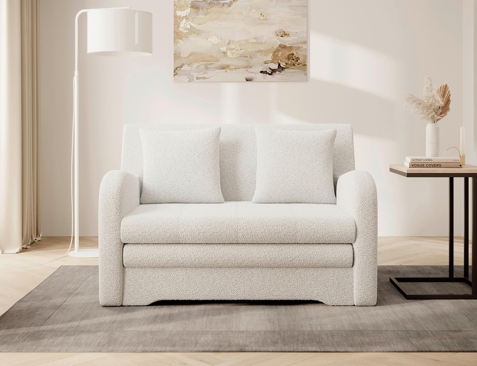Schlafsofa Ario Weiß B: 130cm