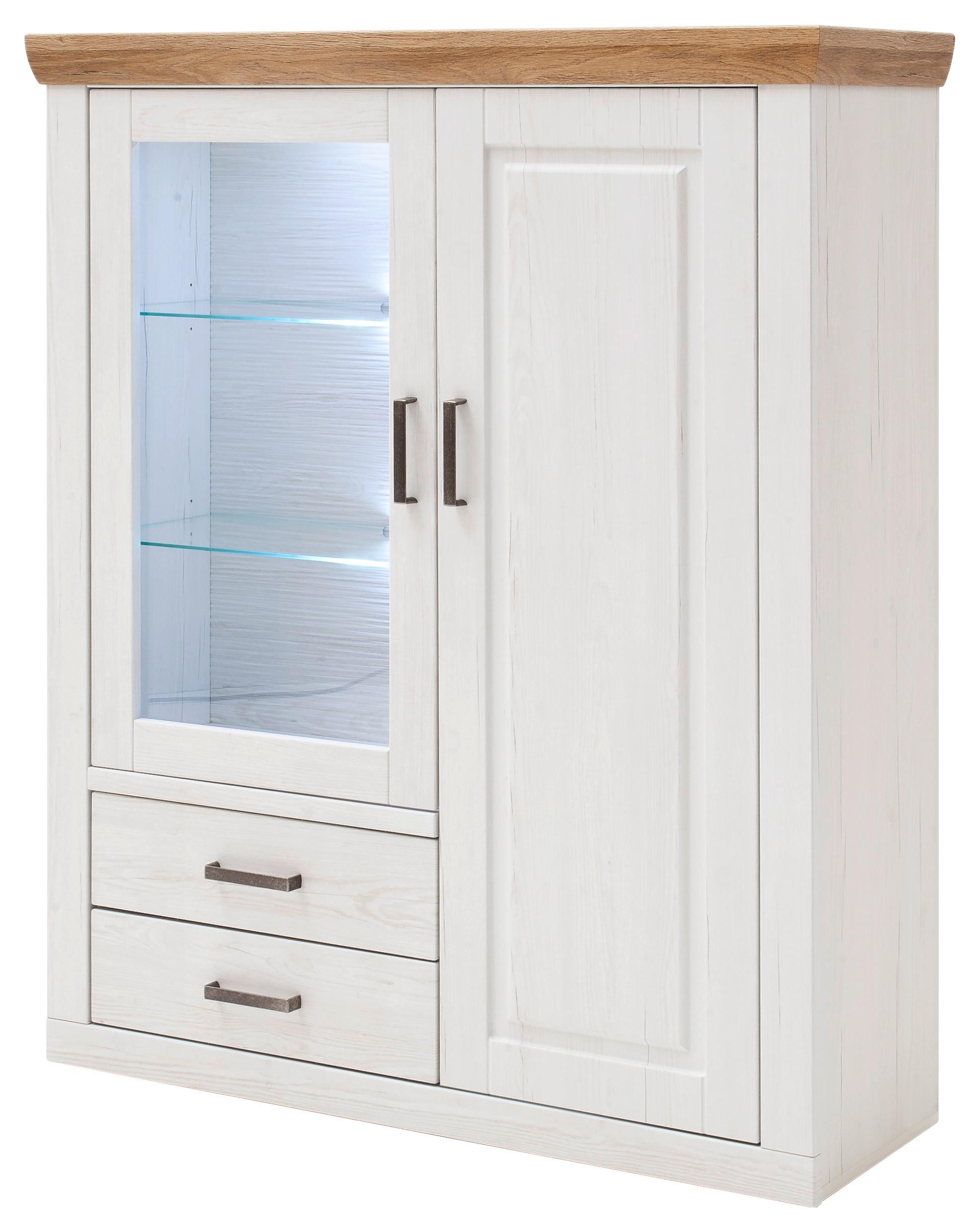 Highboard B: 118 cm Brixen Eiche/Pinie Dekor