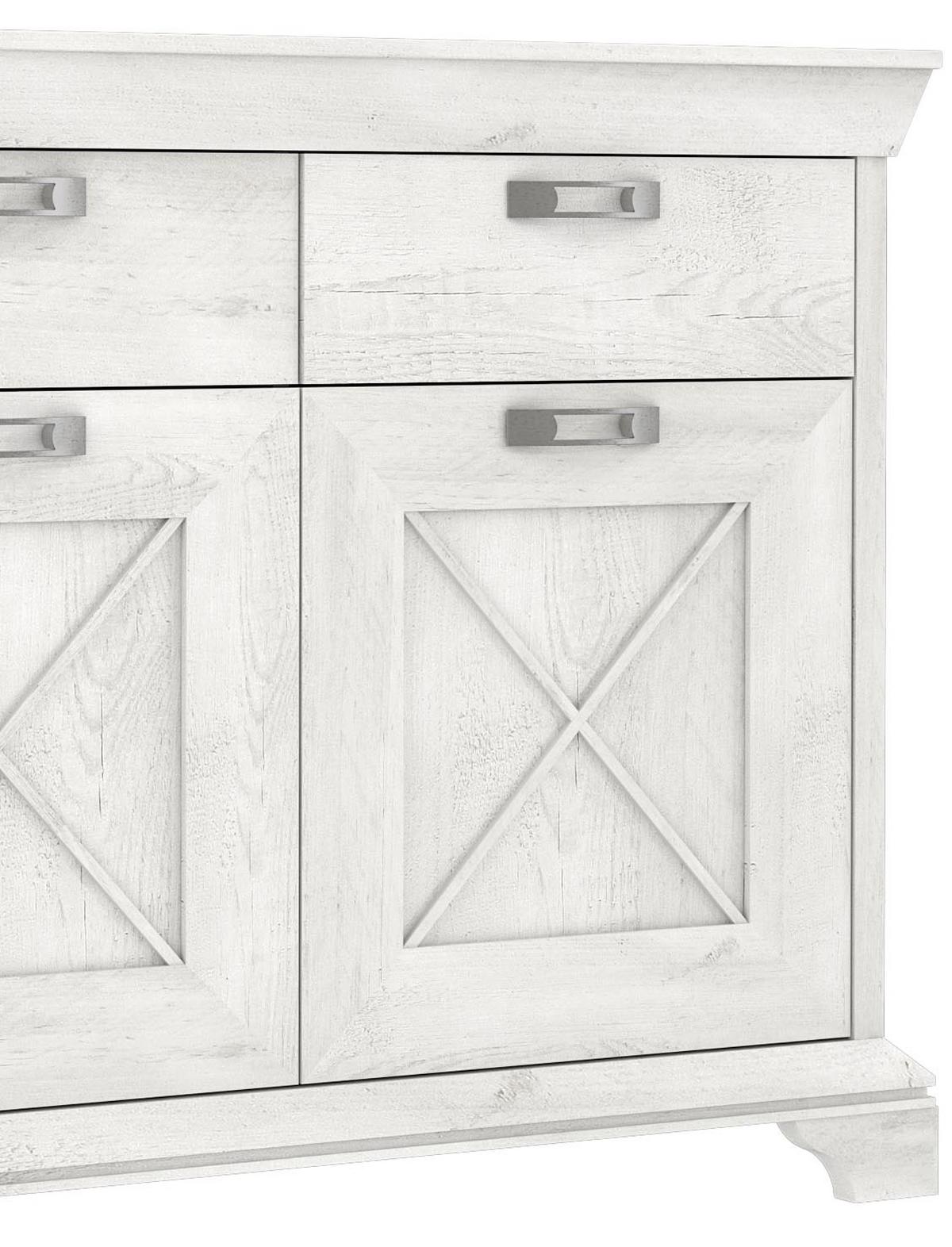 Sideboard B: 178,3 cm Kashmir, Pinienfarben/Weiß - Weiß/Pinienfarben, ROMANTIK / LANDHAUS, Holzwerkstoff/Kunststoff (178,3/95,9/48,2cm) - MID.YOU