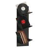Schallplattenregal Sulda Schwarz B: 33 cm - Schwarz, KONVENTIONELL, Holzwerkstoff (33/106,5/25,6cm) - MID.YOU