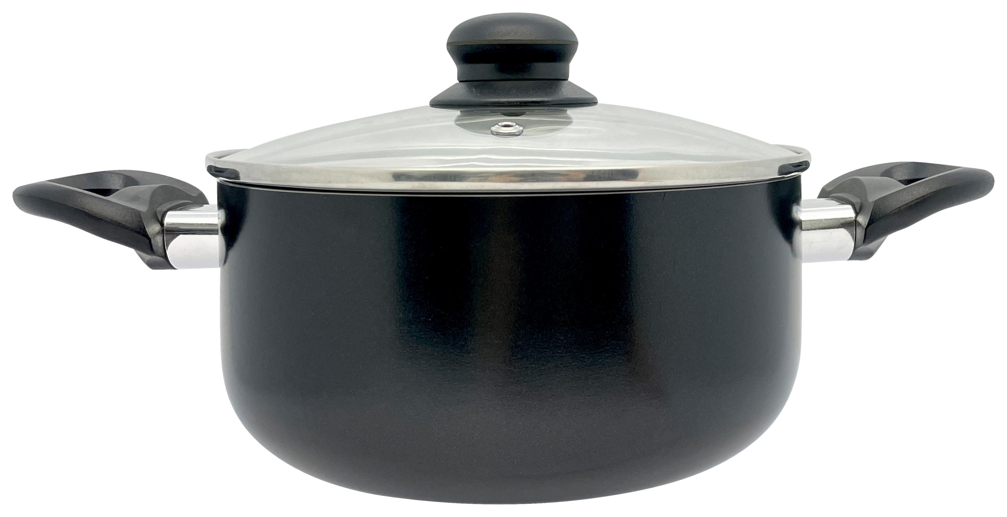 Főzőedény Edda Kb. 5,5l - fekete/áttetsző, Konventionell, műanyag/Üveg (26/12cm) - Luca Bessoni