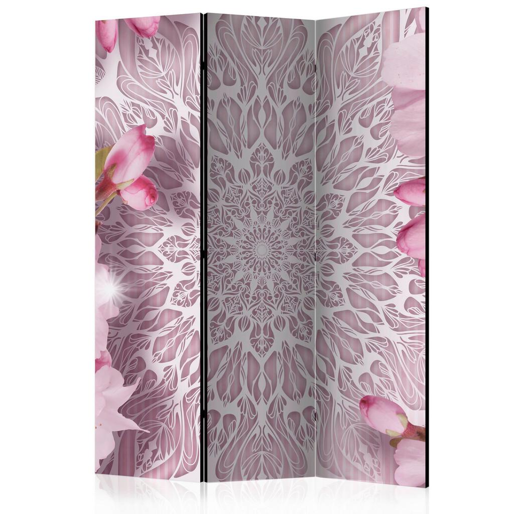 PARAVENT Weiß Pink B: 135 cm