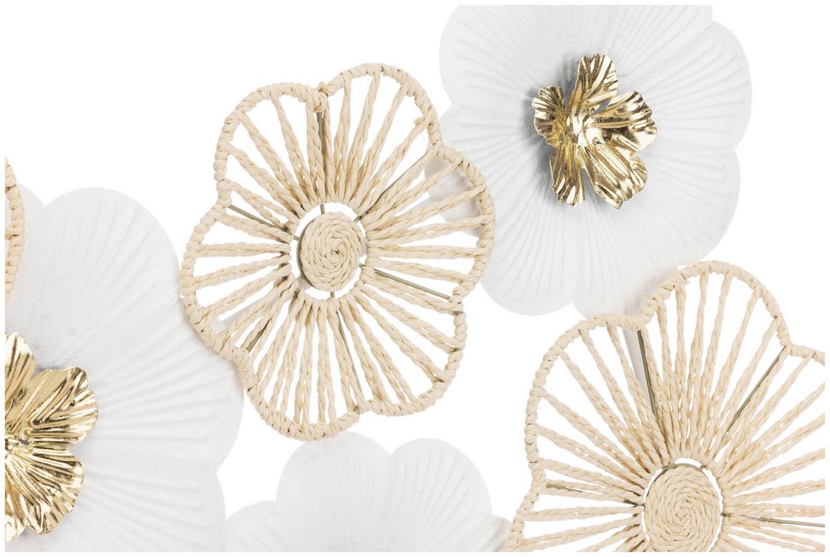 Wanddeko Lisa - Goldfarben/Naturfarben, KONVENTIONELL, Papier/Metall (95/5/47cm) - Luca Bessoni
