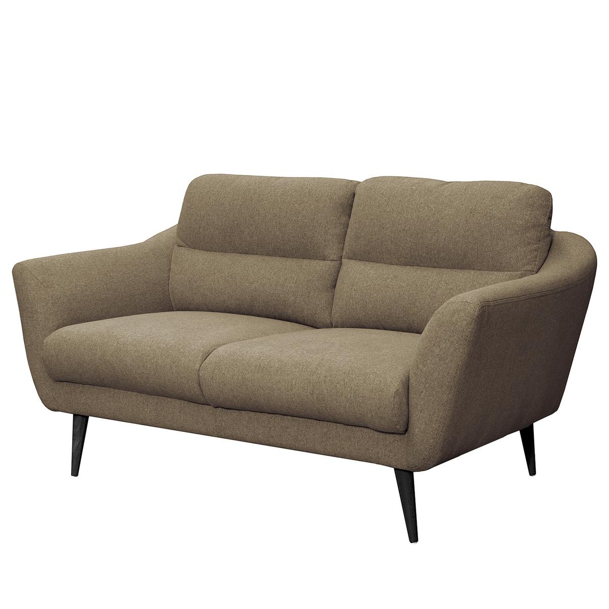 2-Sitzer-Sofa Tromso Braun B: 158 cm - Schwarz/Braun, Design, Textil (158/87/88cm) - Livetastic