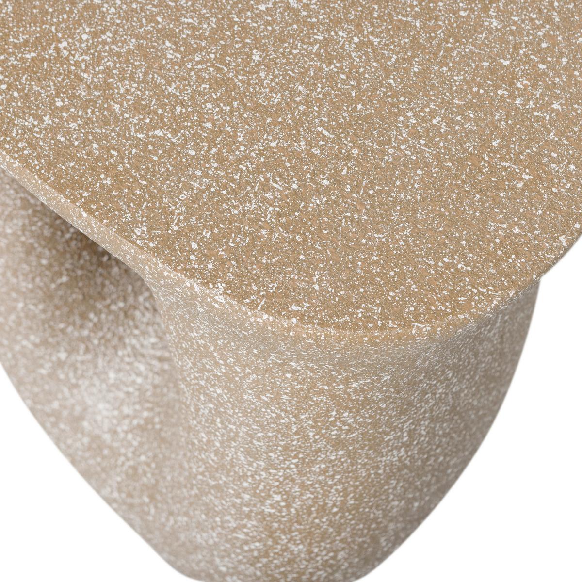 Beistelltisch Moson Beige B: 42 cm - Beige, Design, Keramik/Metall (42/33/45cm) - Livetastic