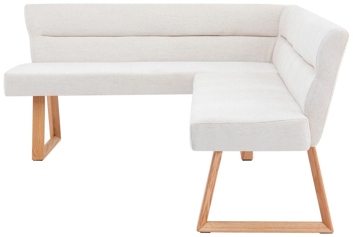Eckbank Linnea Eichefarben/Beige B: 162-204cm - Eichefarben/Beige, MODERN, Holz/Textil (162-204/82/61cm) - Livetastic