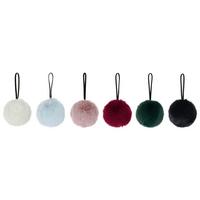 Závesná dekorácia FLUFFY - svetlomodrá/čierna, Modern, textil (10cm) - Mömax