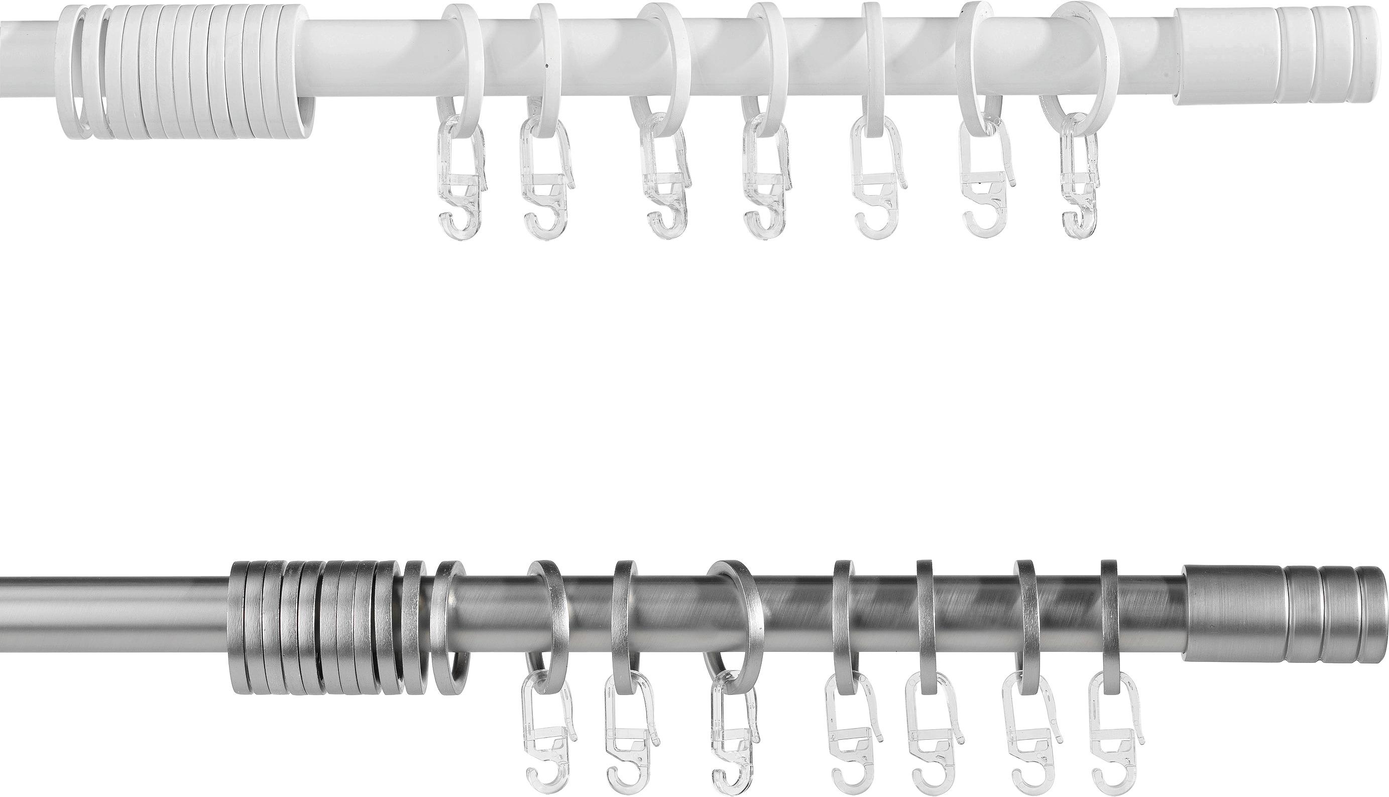 Sada tyčí na závesy Rillcube, 160-280cm - biela, kov (160-280cm) - Premium Living