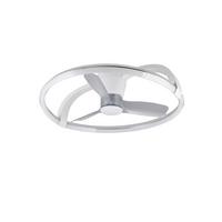 Deckenventilator Stockholm Weiß D: 73,5 cm - Weiß, Design, Kunststoff (73,5/23cm)