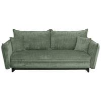 Schlafsofa Kairo Grün, Lf: Ca. 190x150cm - Schwarz/Grün, ROMANTIK / LANDHAUS, Holz/Kunststoff (230/90/115cm) - James Wood