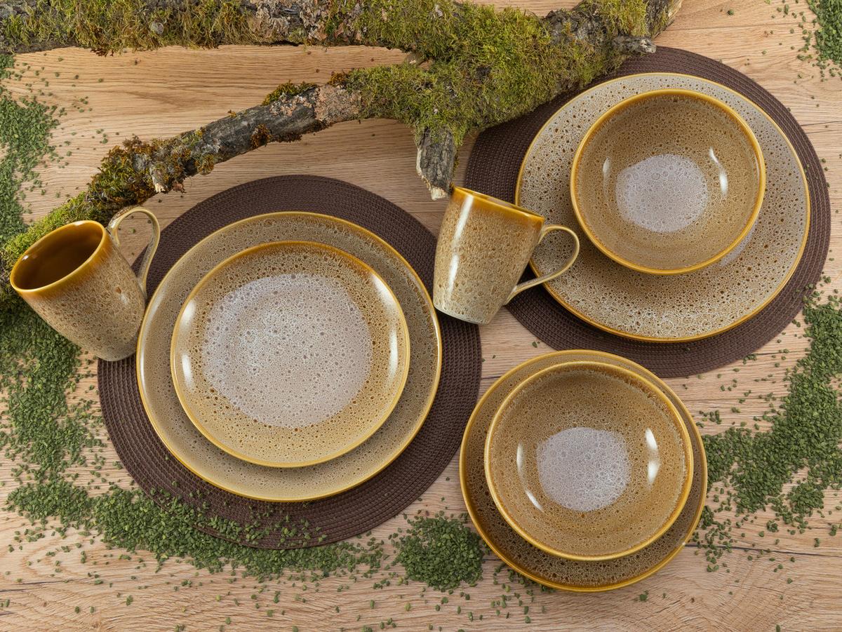 Kombiservice Keramik 4 Personen Geschirr Set - Multicolor, MODERN, Keramik (34/31/33cm) - Creatable
