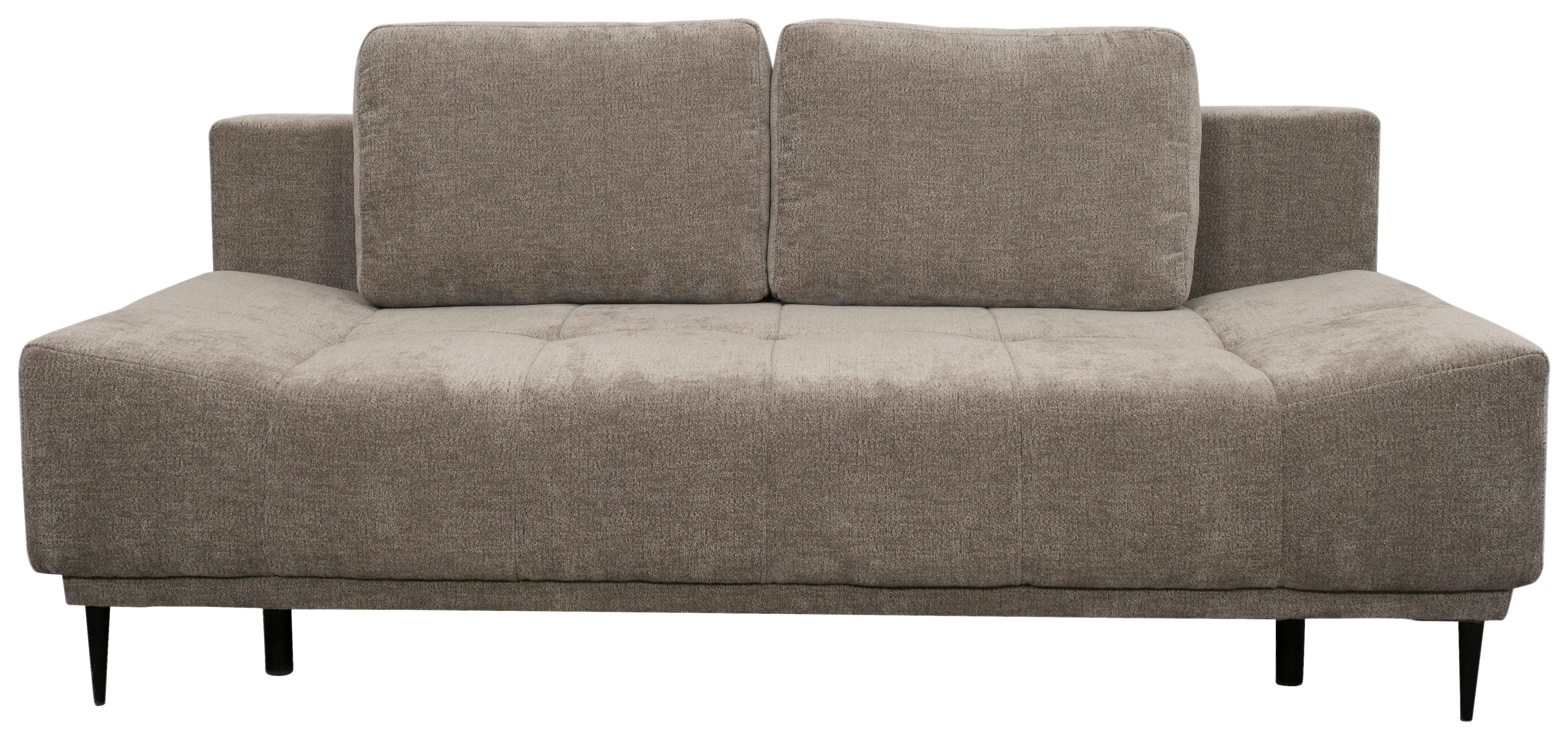 Schlafsofa Malpenza Braun B: 199 cm - Schwarz/Braun, Trend, Textil (199/91/110cm)