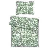Posteľná bielizeň Britta, 70/90 140/200cm - biela/zelená, Modern, textil (140/200cm) - Mömax