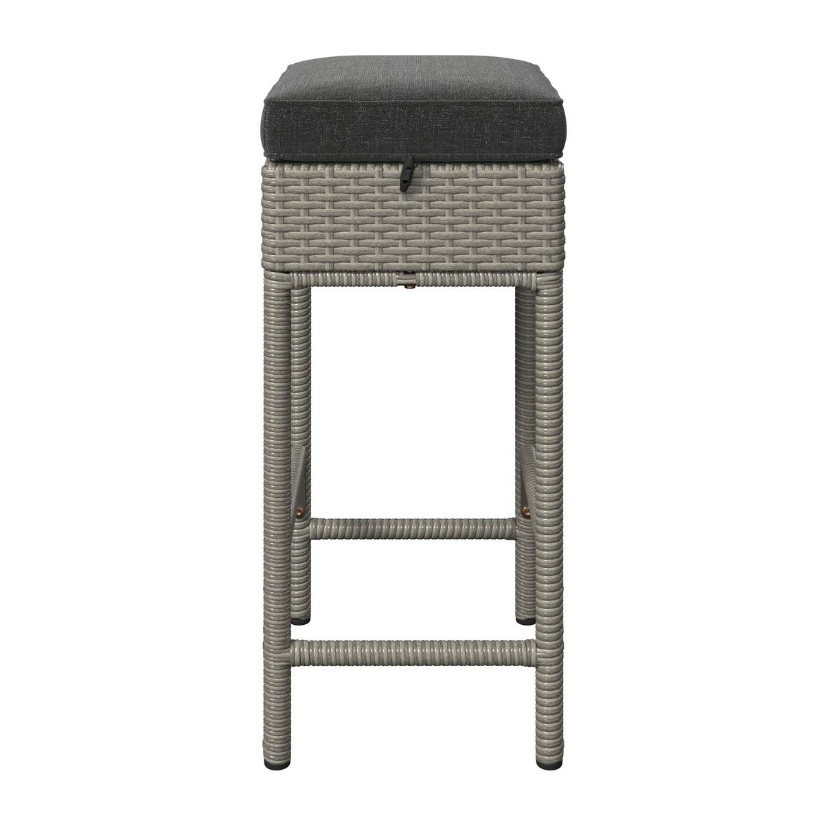 Loungegarnitur Mentone - Grau, MODERN, Kunststoff/Textil (120/90/60cm) - Beldano