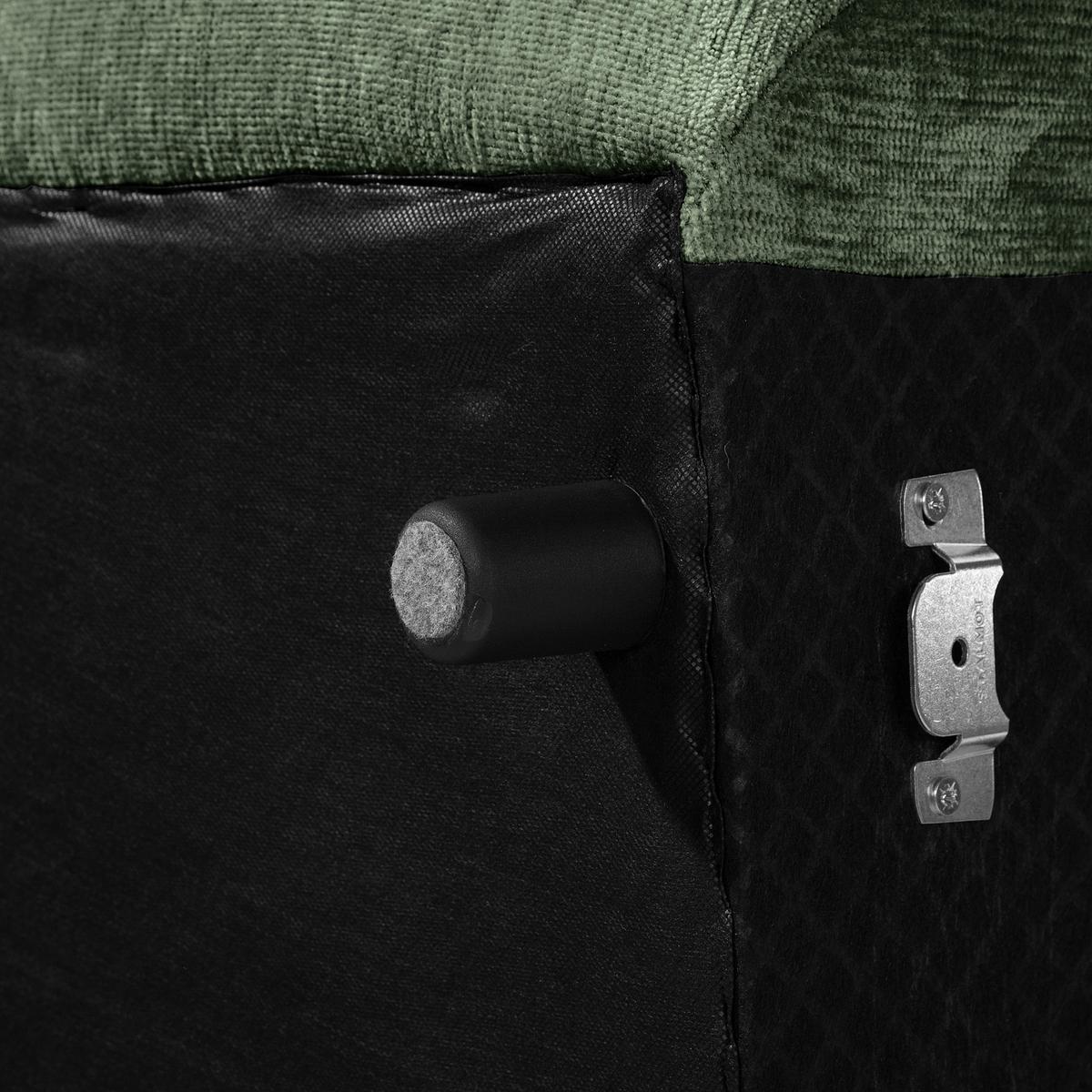 Ecksofa Fluffy Dunkelgrün S: 269x184 Cm - Dunkelgrün/Schwarz, MODERN, Textil (269/184cm) - Trendmanufaktur