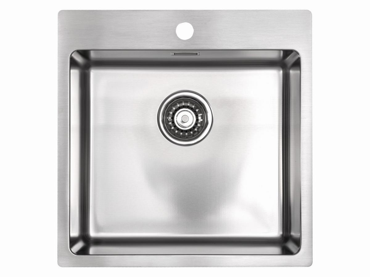 Spüle Mix Lumex If Edelstahl Bxt: 45x40 Cm - Edelstahlfarben, MODERN, Metall (45/19/40cm)