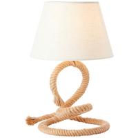 Tischlampe Sailor Naturfarben/ Weiß Mit Schnurschalter - Naturfarben/Weiß, Natur, Textil (25/40cm) - Brilliant