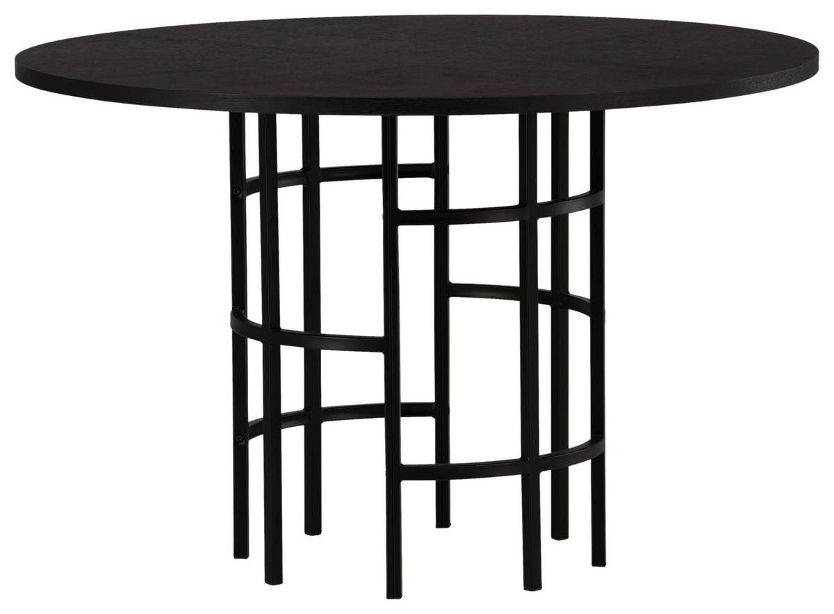 Esstisch Copenhagen - Schwarz, Design, Holzwerkstoff/Metall (115/115/74cm) - Livetastic