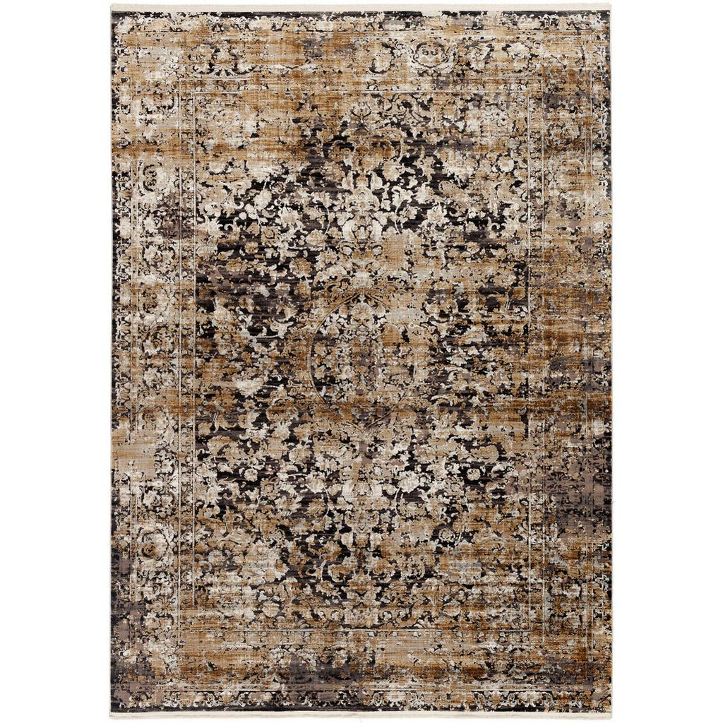 Webteppich Grau/Goldfarben Le Mans 240x300 cm