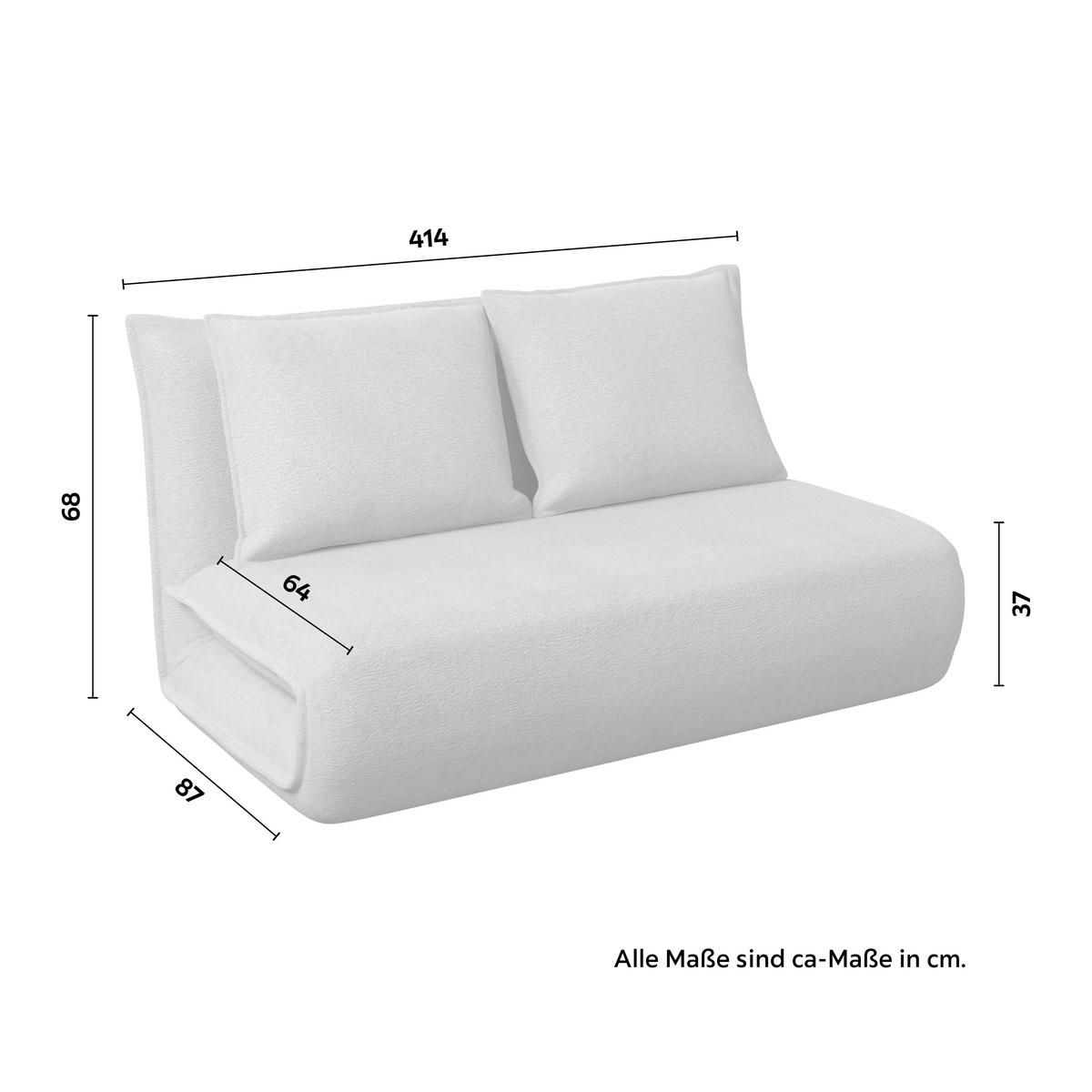 Rozkladacia pohovka MACY, béžová, max. 240 kg - béžová, Modern, kov/textil (414/68/87cm) - Bessagi Home