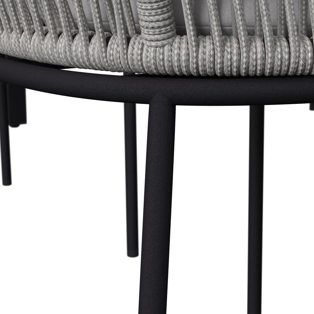 ZÁHRADNÁ SÚPRAVA GIOVANNA - farba akácie/sivá, Modern, kov/drevo - Bessagi Garden