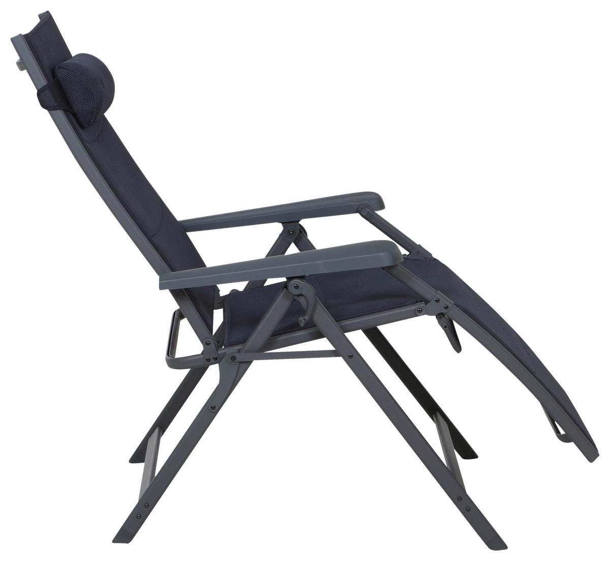 Sonnenliege Premium Aluminium, Verstellbar - Anthrazit, KONVENTIONELL, Textil/Metall (75/123/91cm) - Siena Garden