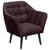 Polstersessel Mit Armlehnen Max Stoffbezug Aubergine - Aubergine/Schwarz, MODERN, Holzwerkstoff/Textil (84/87/70cm) - MID.YOU